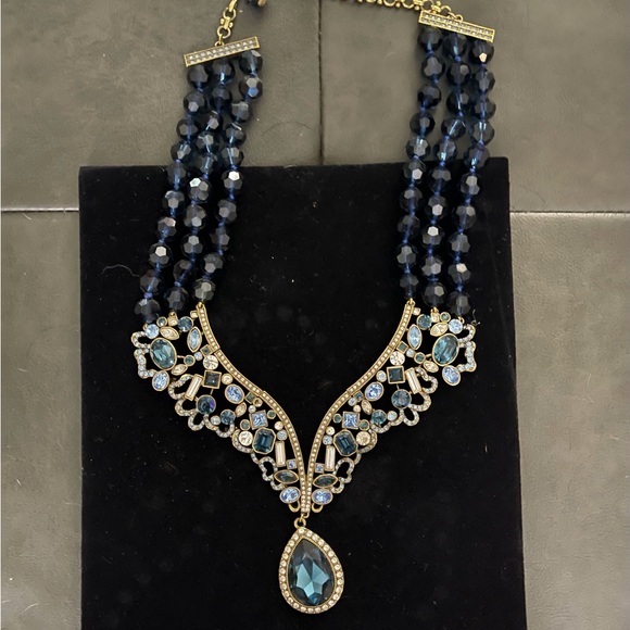 Heidi Daus Blue and Silver Multi-Strand Necklace - Picture 7 of 8